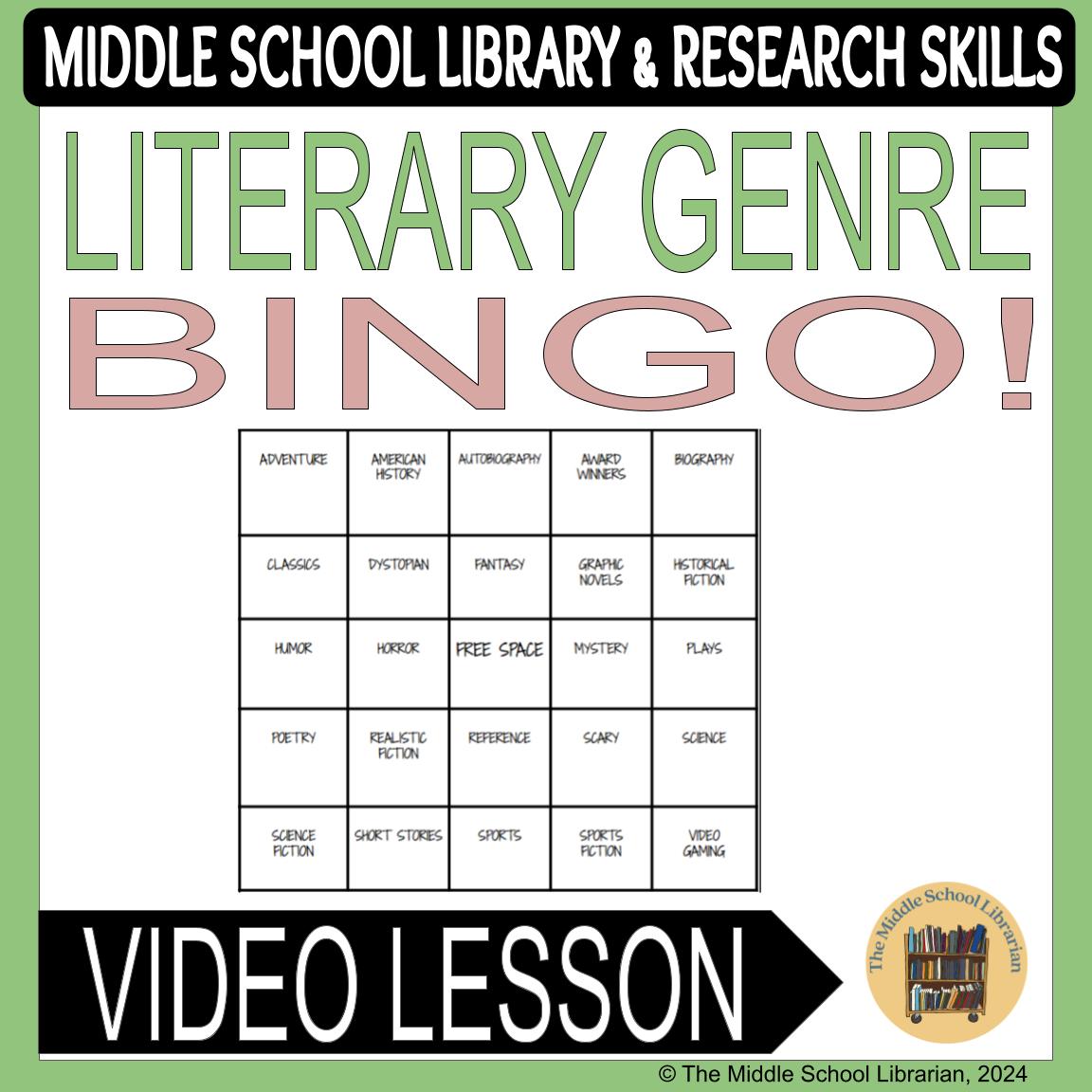 Literary Genre Bingo